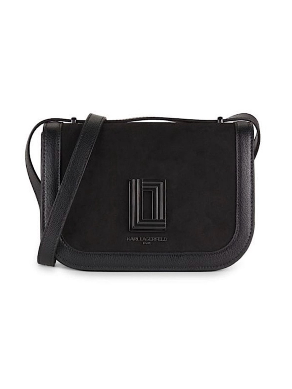 Karl Lagerfeld Simone Black Crossbody Bag NWT Logo Minimalist Designer